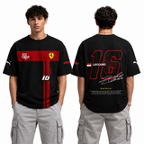Motorsport Ferrari Leclerc 16 Oversized T-Shirts