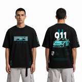 Porsche 911 Motorsport Black Oversized T-Shirt