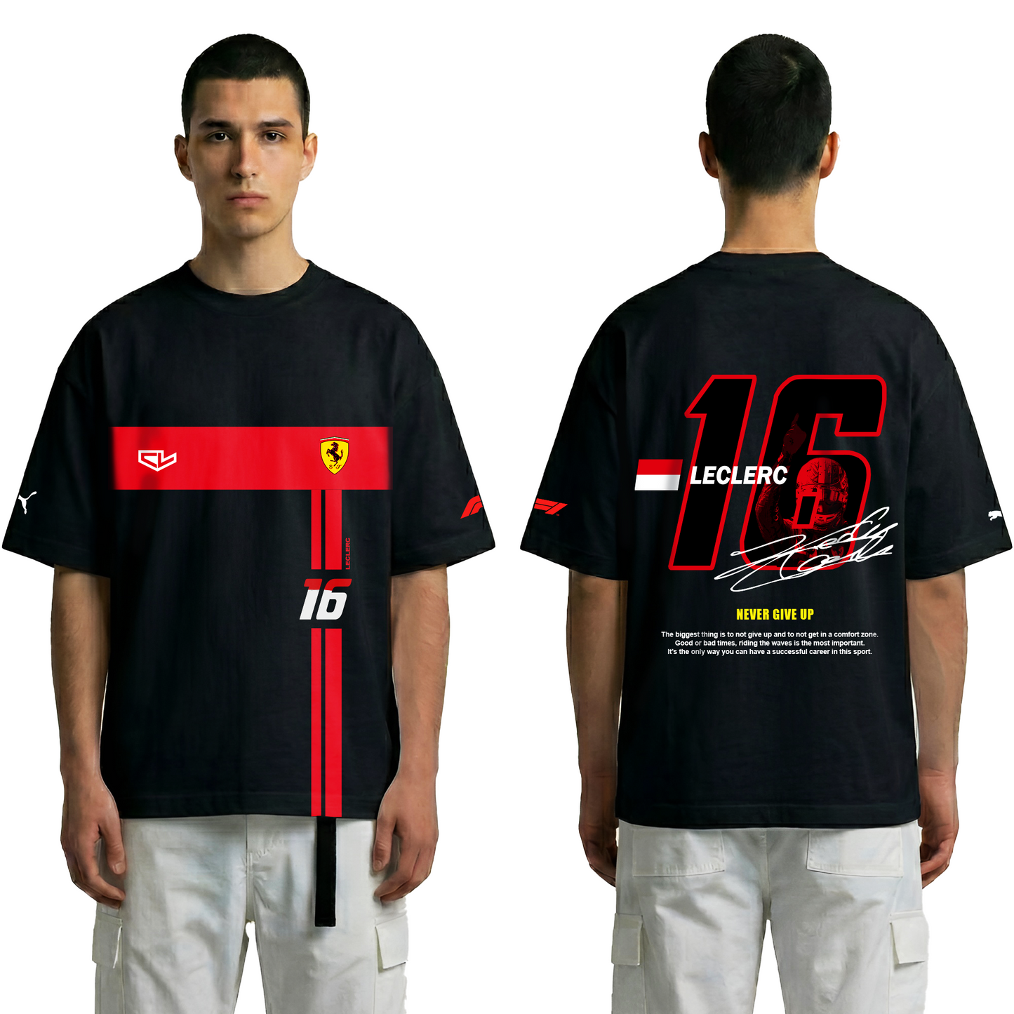 Motorsport Ferrari Leclerc 16 Oversized T-Shirts