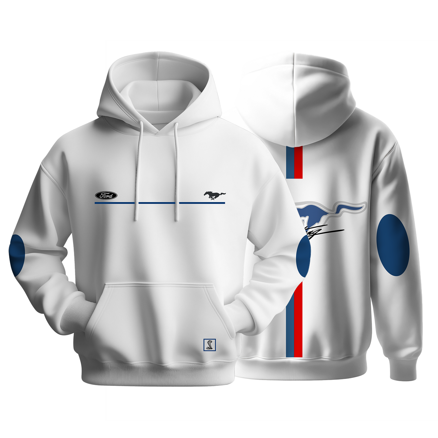 Rag Ford Motorsport White Hoodie