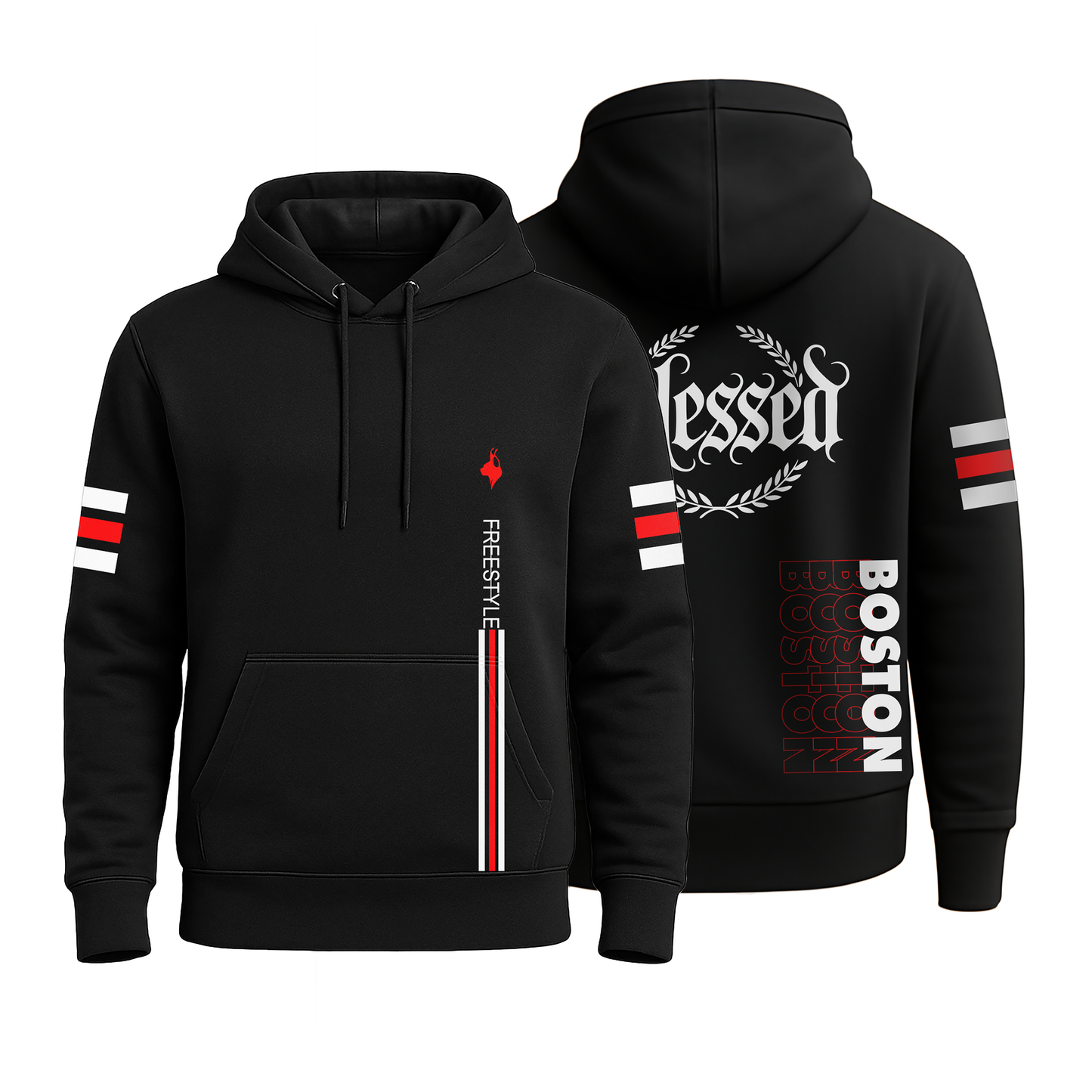 Rag Freestyle Black Hoodie
