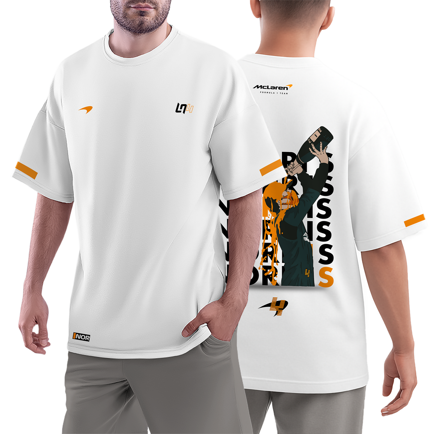 Lando Norris Motorsport White Oversized T-Shirt