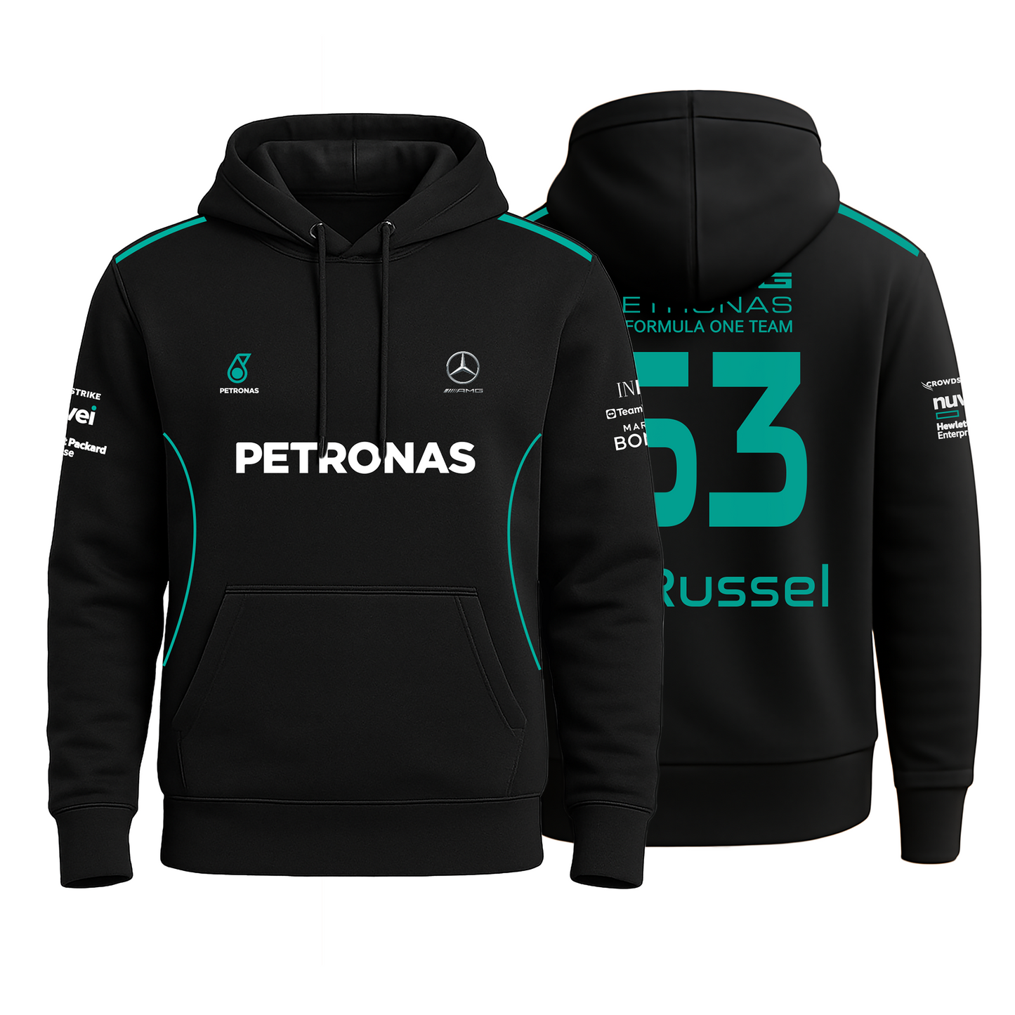 Neon Mercedes-Benz Black Hoodie