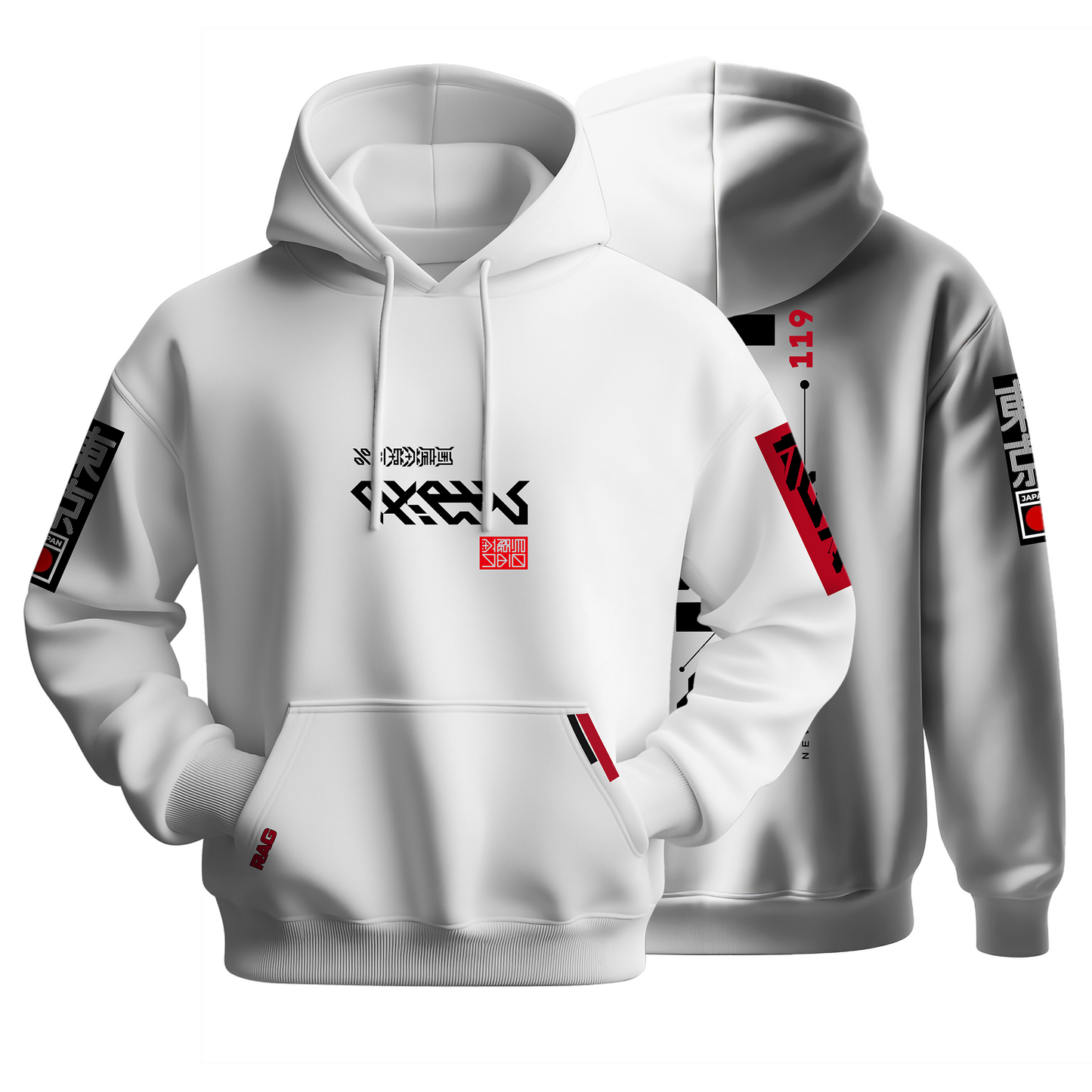 Rag Never Give Up Black Hoodie
