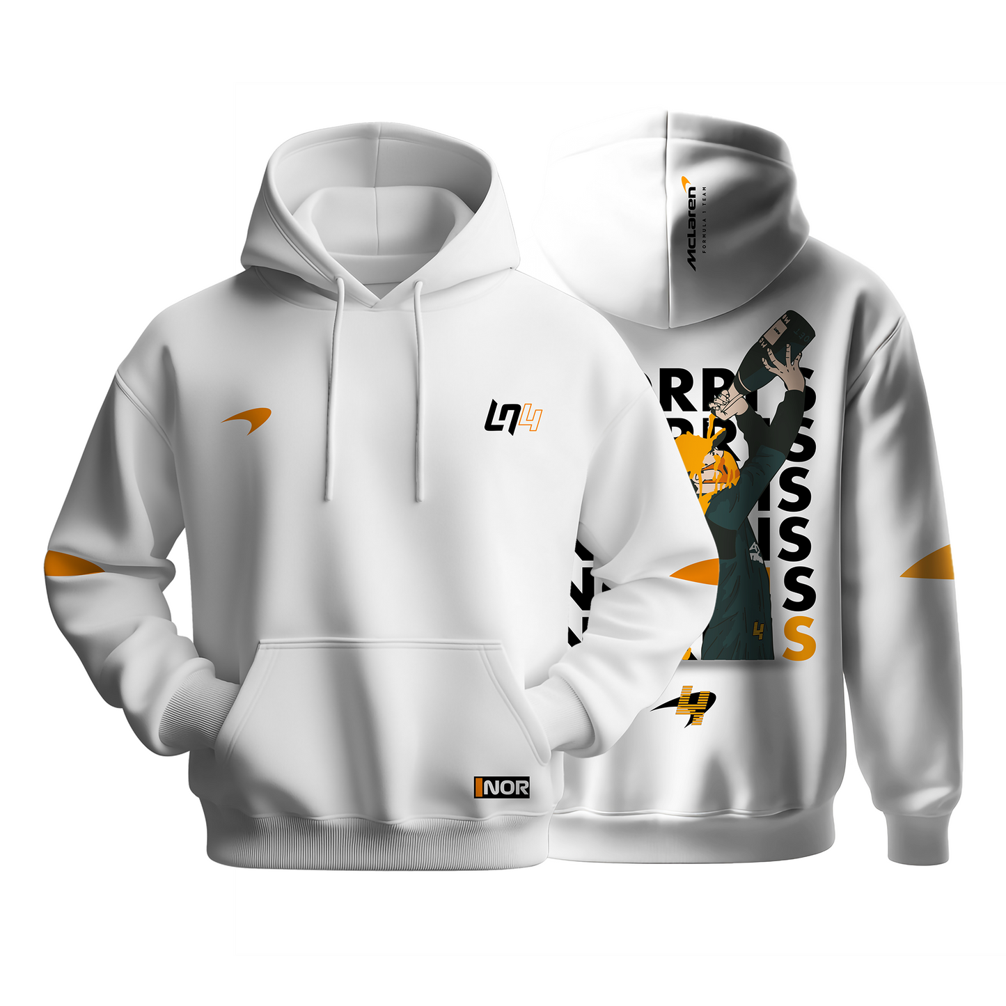 Lando Norris Motorsport White Hoodie