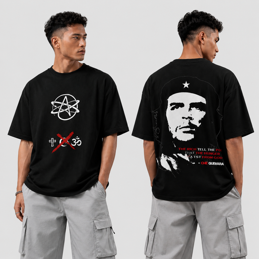 Rag Atheist Black Oversized T-Shirt