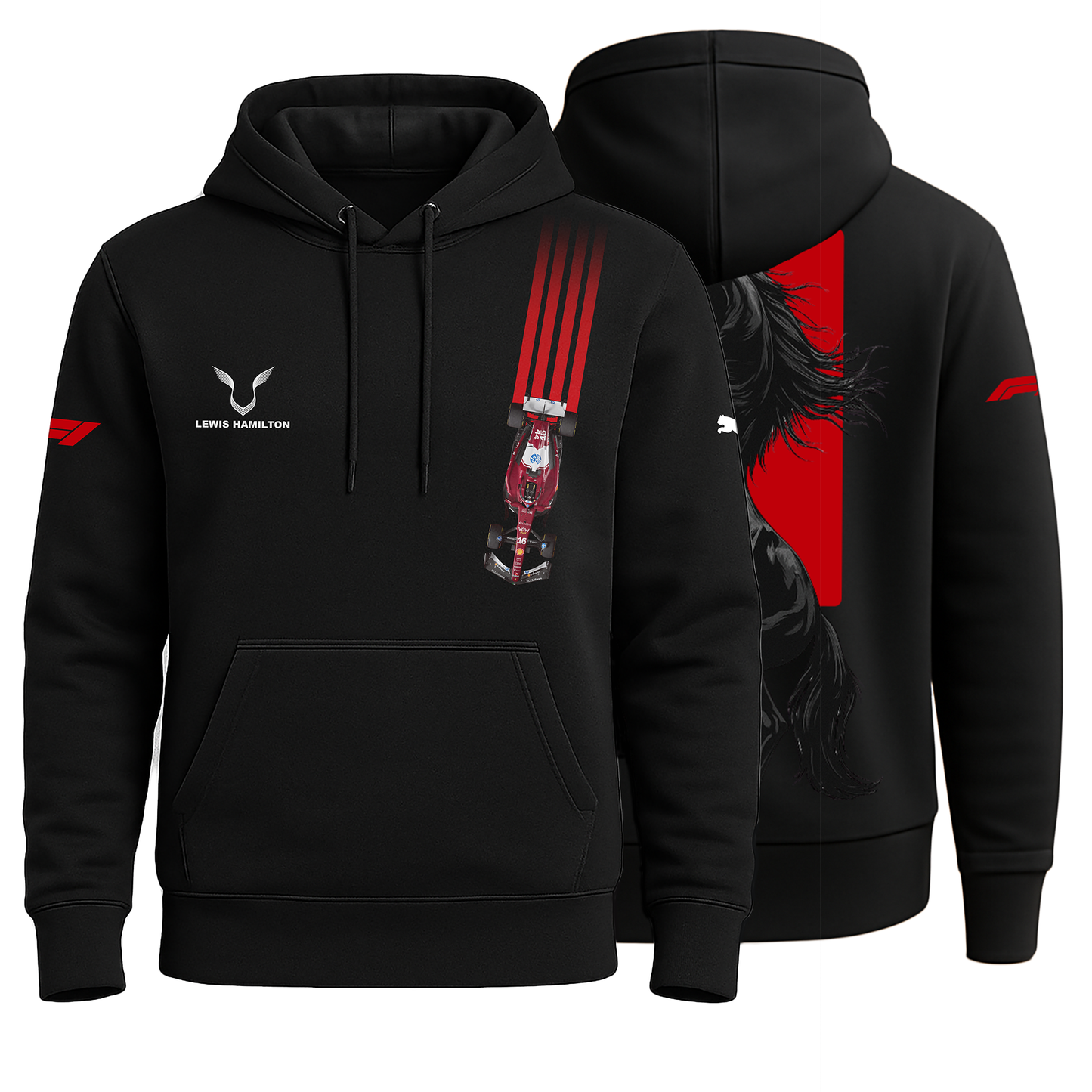 Rag Lewis Hamilton Black Hoodie