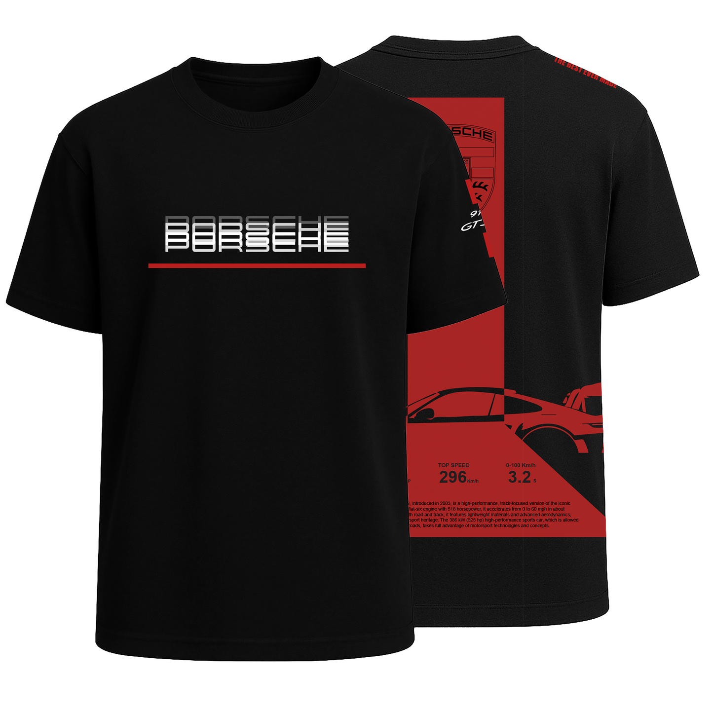 Porsche Motorsport Black Half Sleeve T-Shirt
