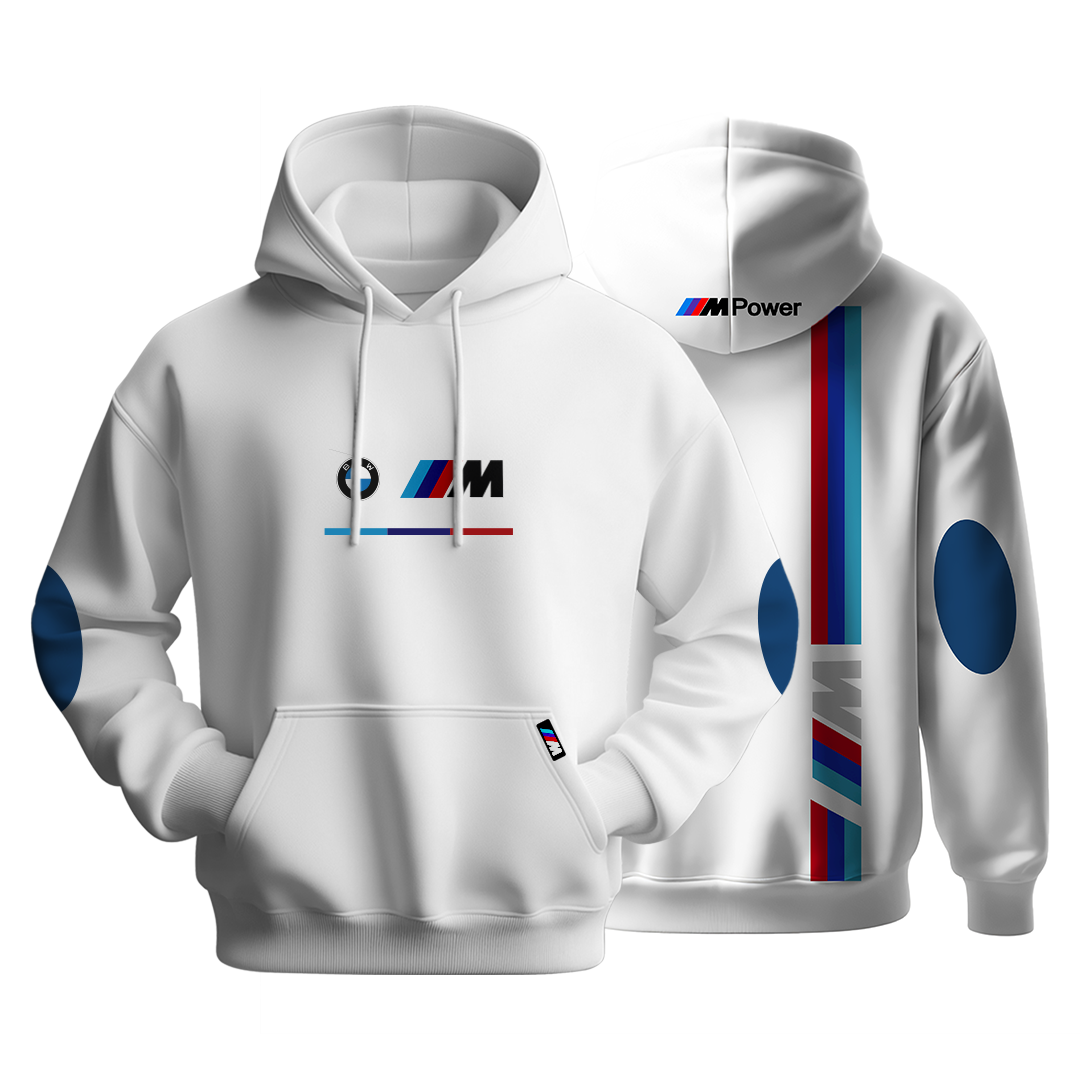 BMW High Density White Hoodie