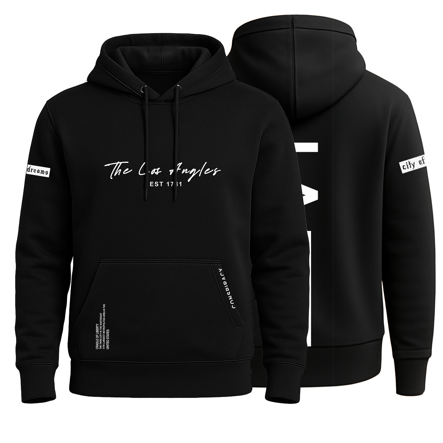 Rag Los Angels Black Hoodie