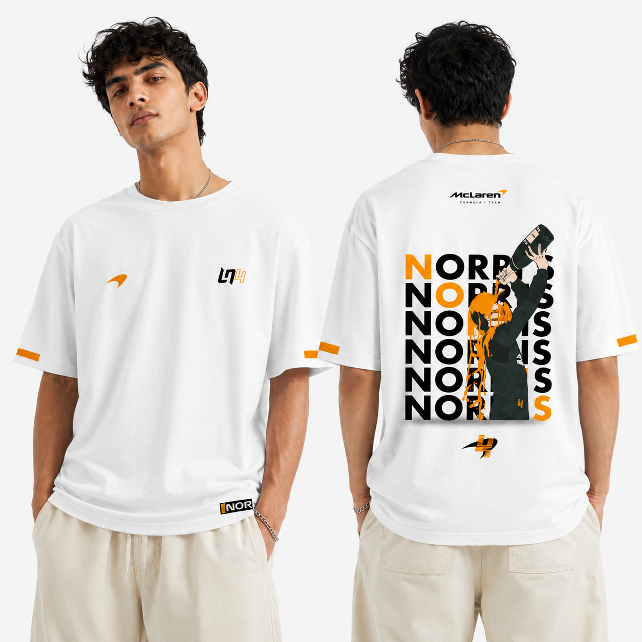 Lando Norris Motorsport White Oversized T-Shirt