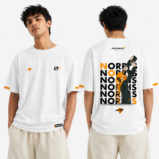 Lando Norris Motorsport White Oversized T-Shirt