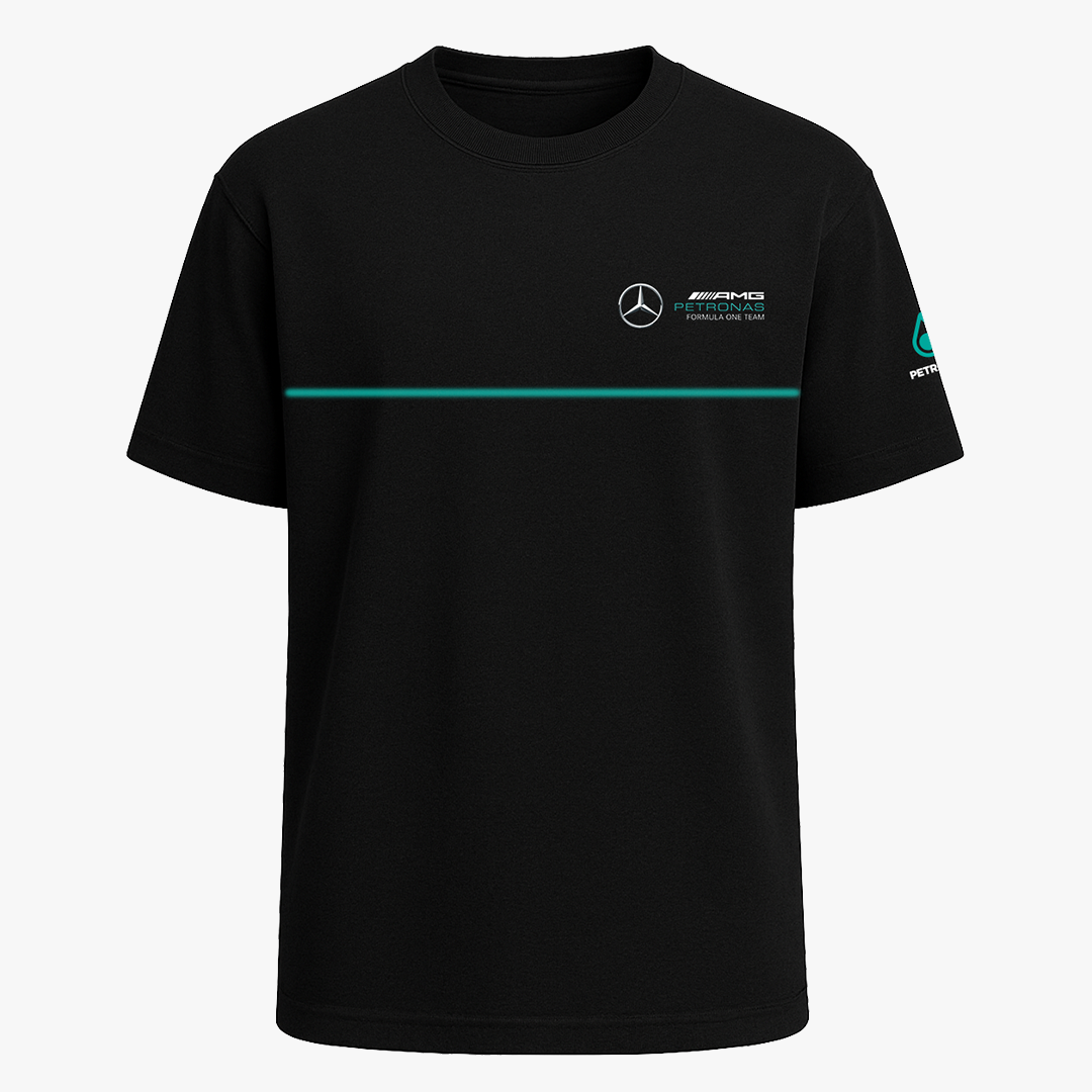 Benz High Density Black Half Sleeve T-Shirt