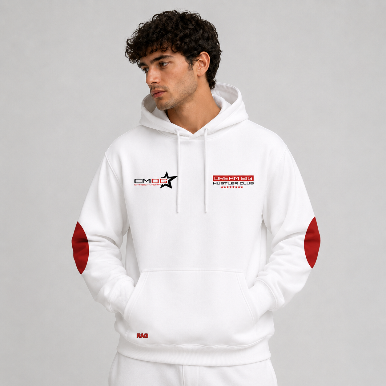 Rag Never Stop Pushing White Hoodie