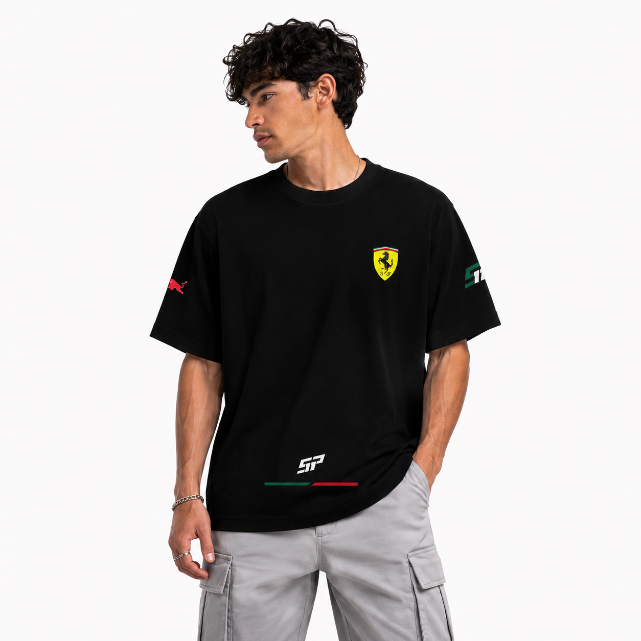 Red Ferrari Motorsport Oversized T-Shirt