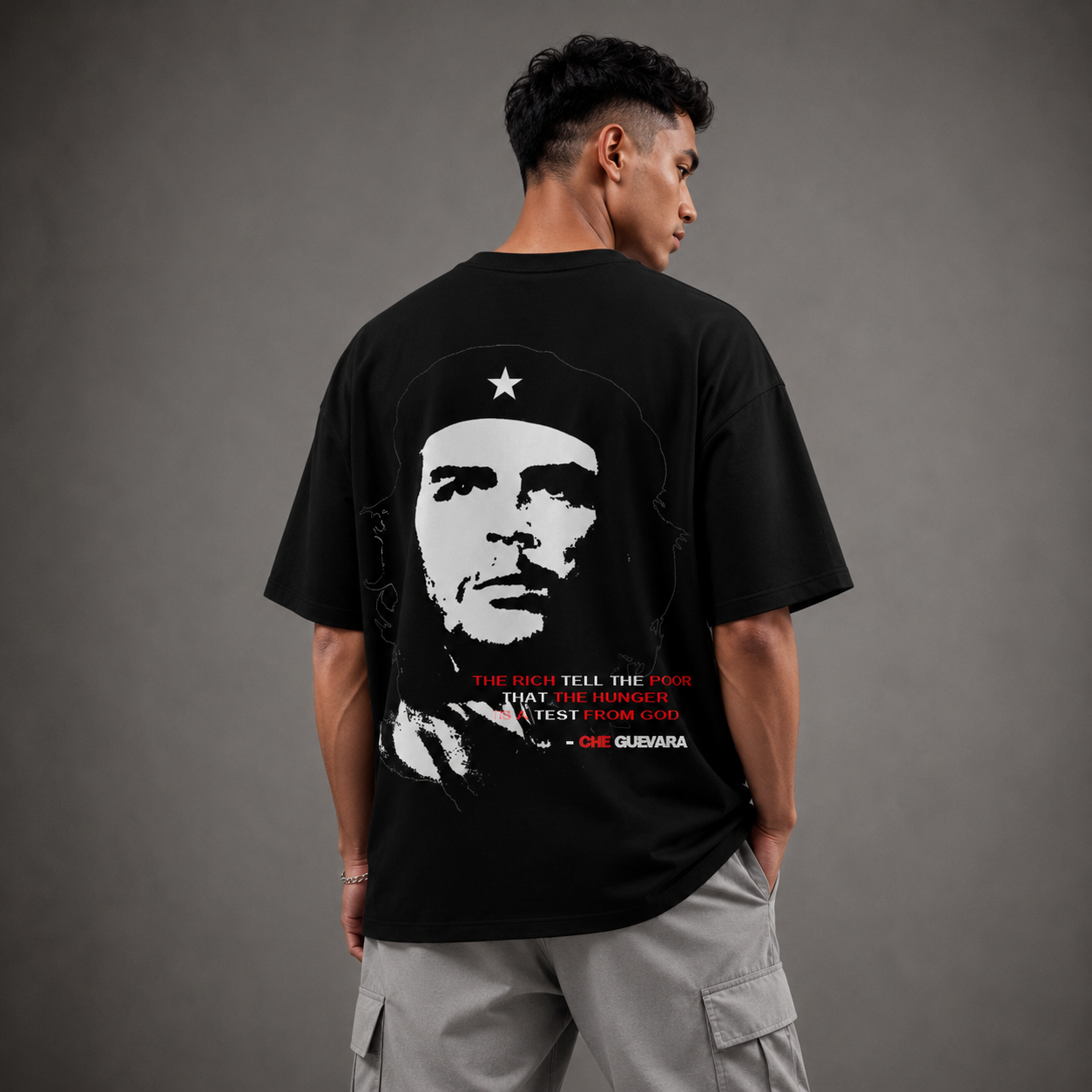 Rag Atheist Black Oversized T-Shirt