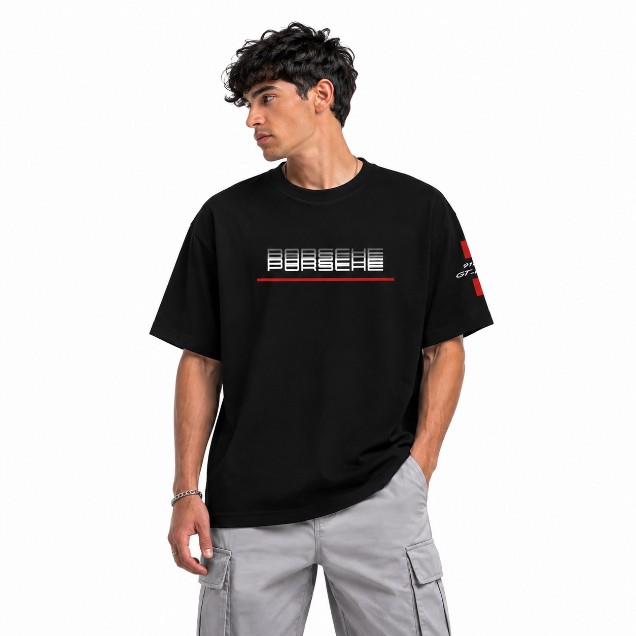 Porsche Motorsport Black Oversized T-Shirt