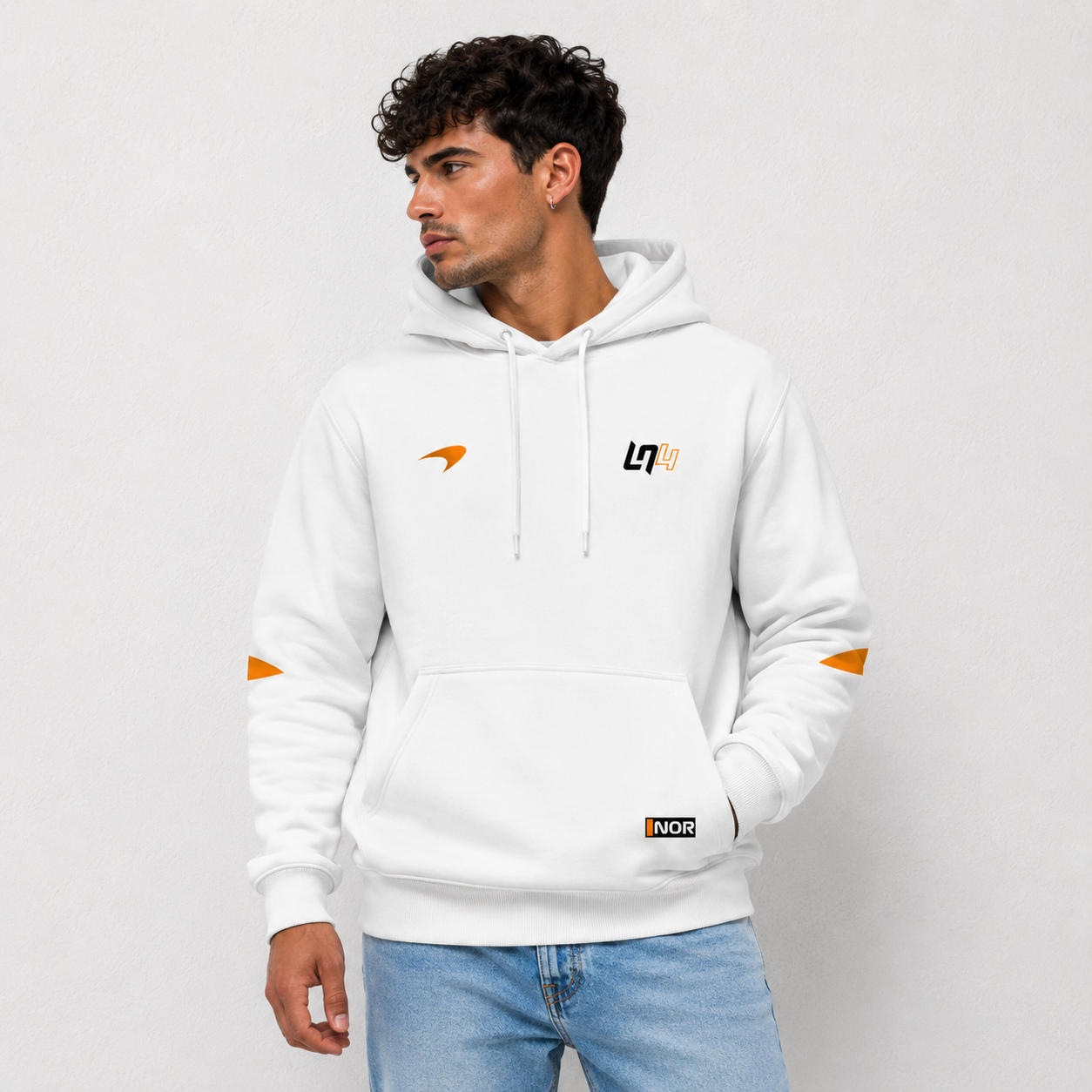 Lando Norris Motorsport White Hoodie