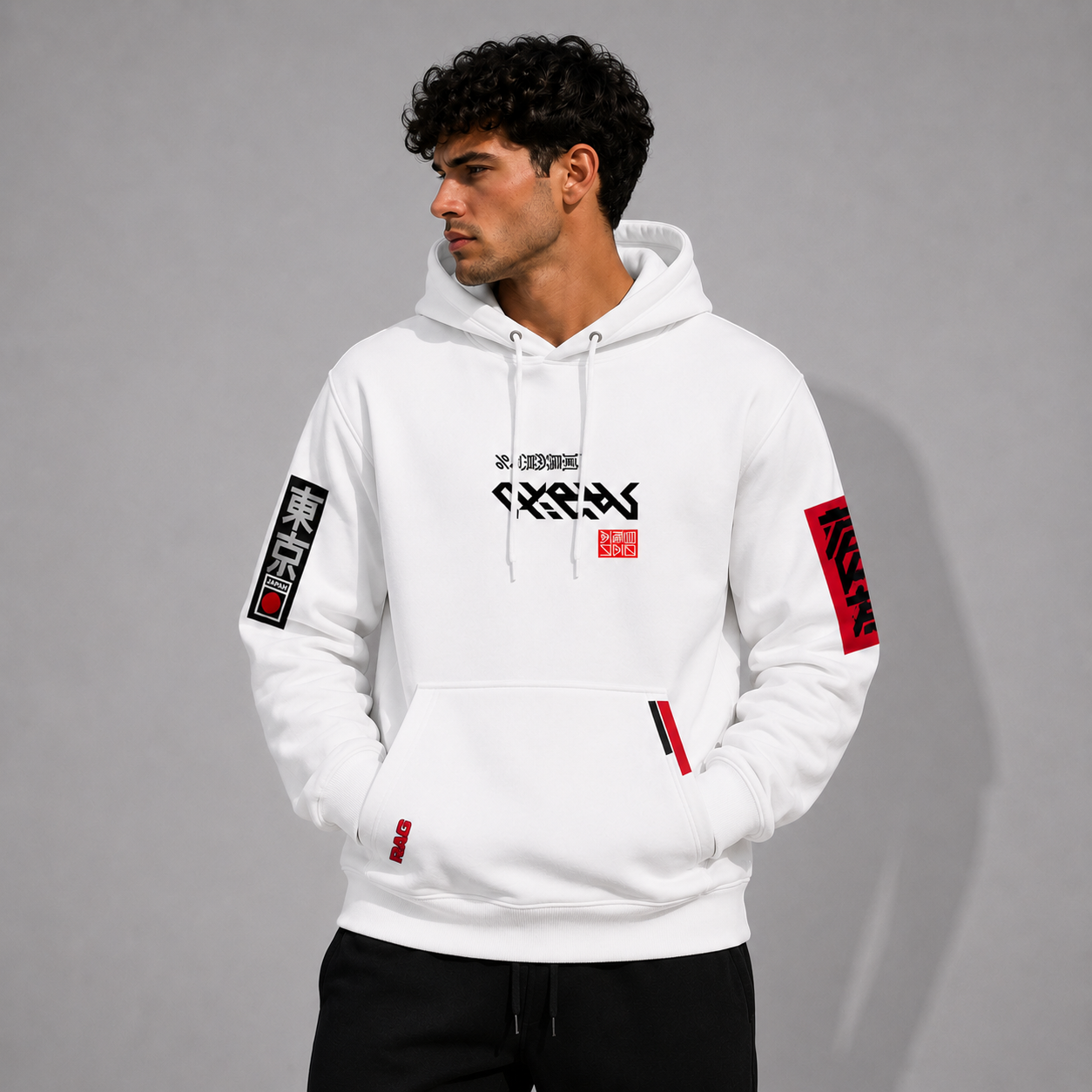 Rag Never Give Up Black Hoodie
