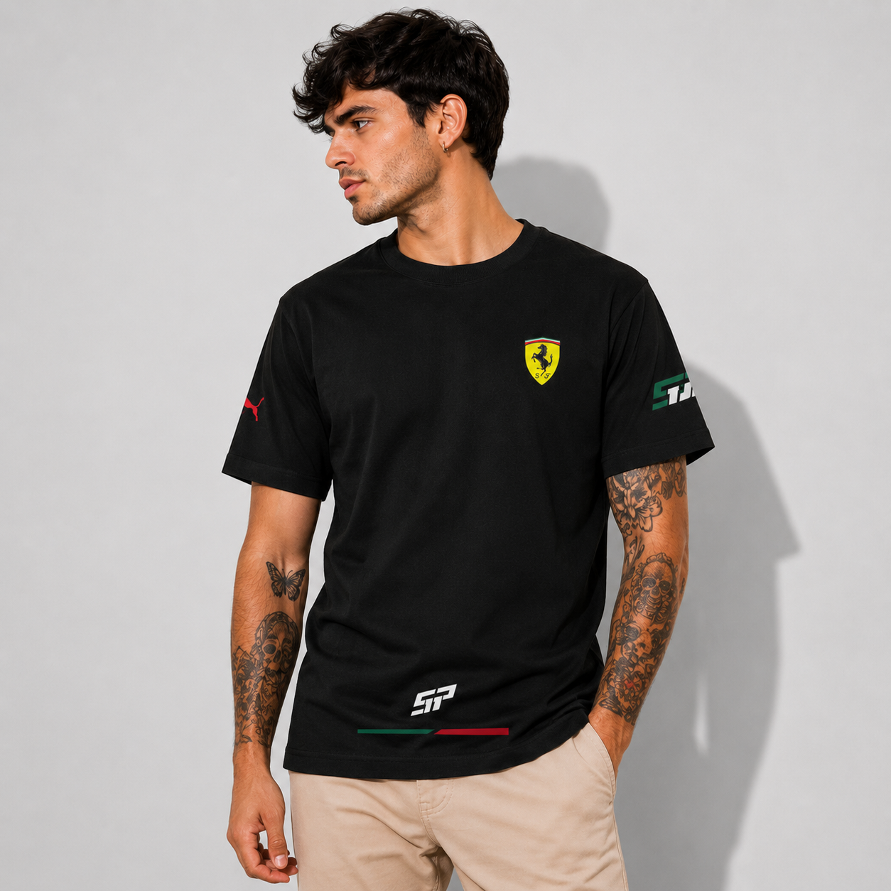 Red Ferrari Motorsport Half Sleeve T-Shirt