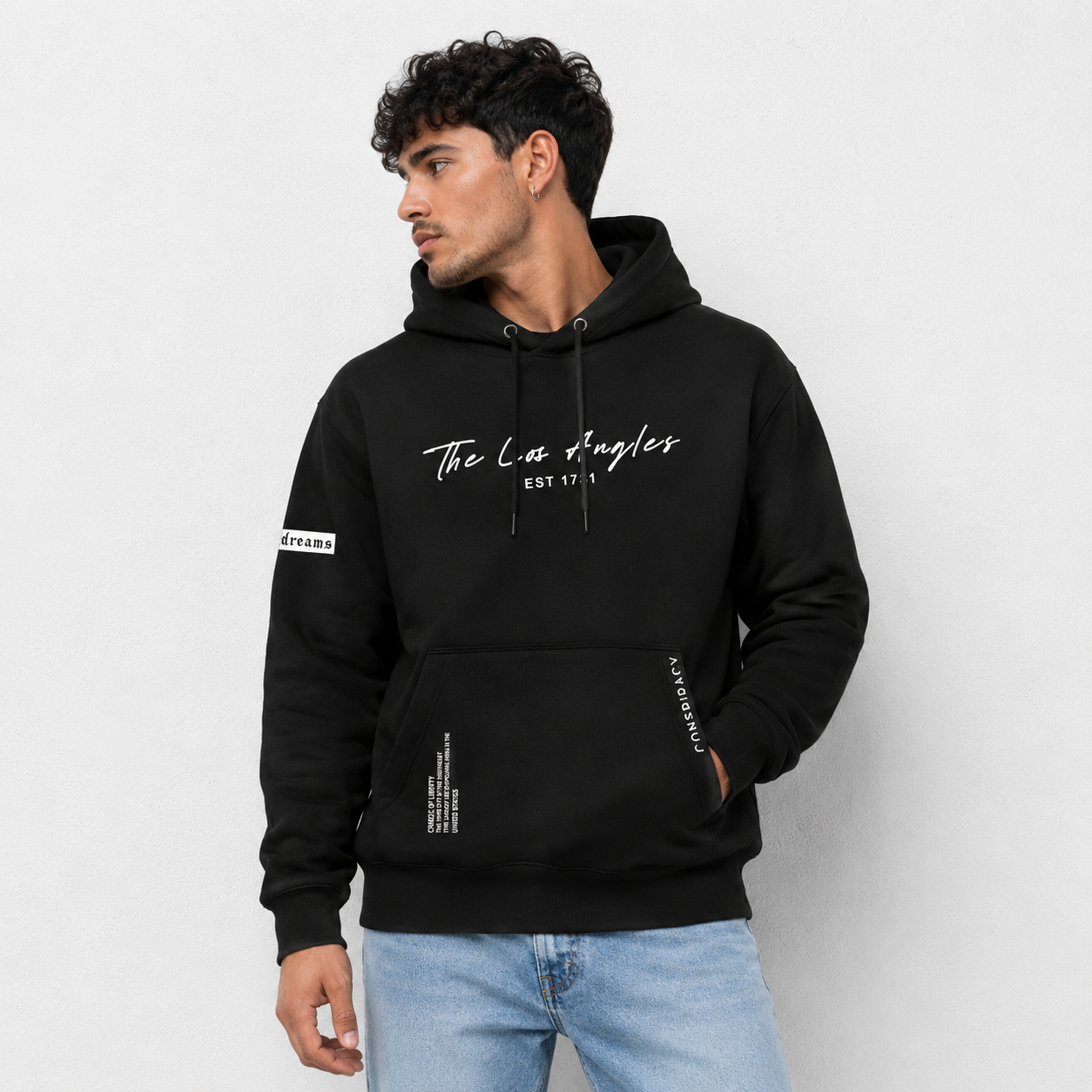 Rag Los Angels Black Hoodie