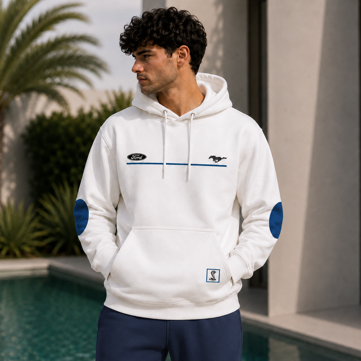 Rag Ford Motorsport White Hoodie