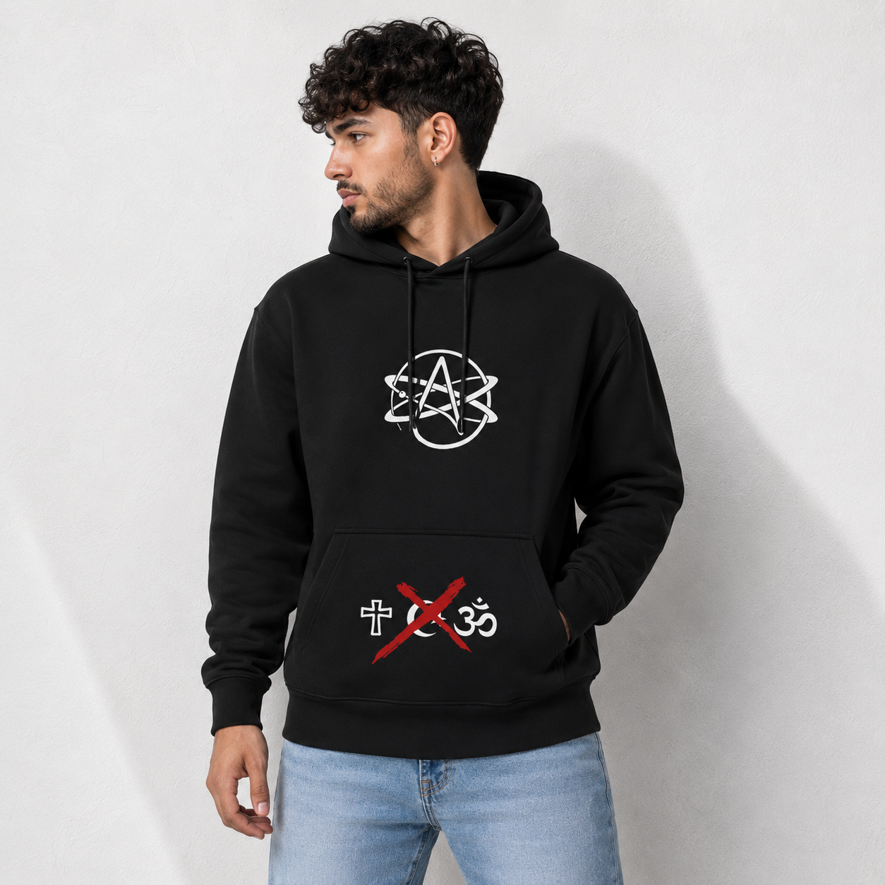 Rag Atheist Black Hoodie