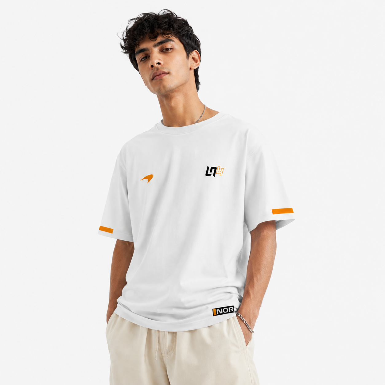 Lando Norris Motorsport White Oversized T-Shirt
