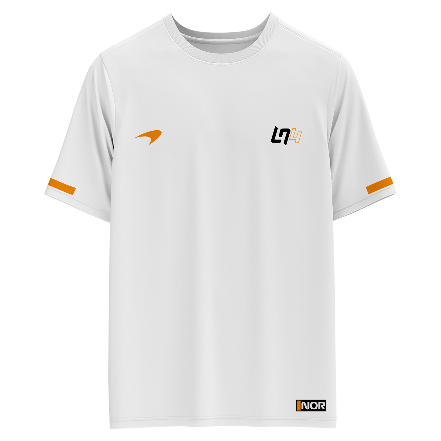 Lando Norris Motorsport White Half Sleeve T-Shirt
