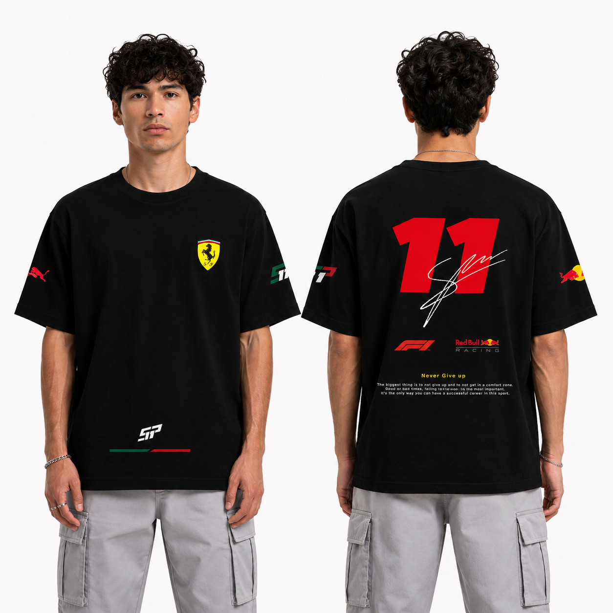 Red Ferrari Motorsport Oversized T-Shirt
