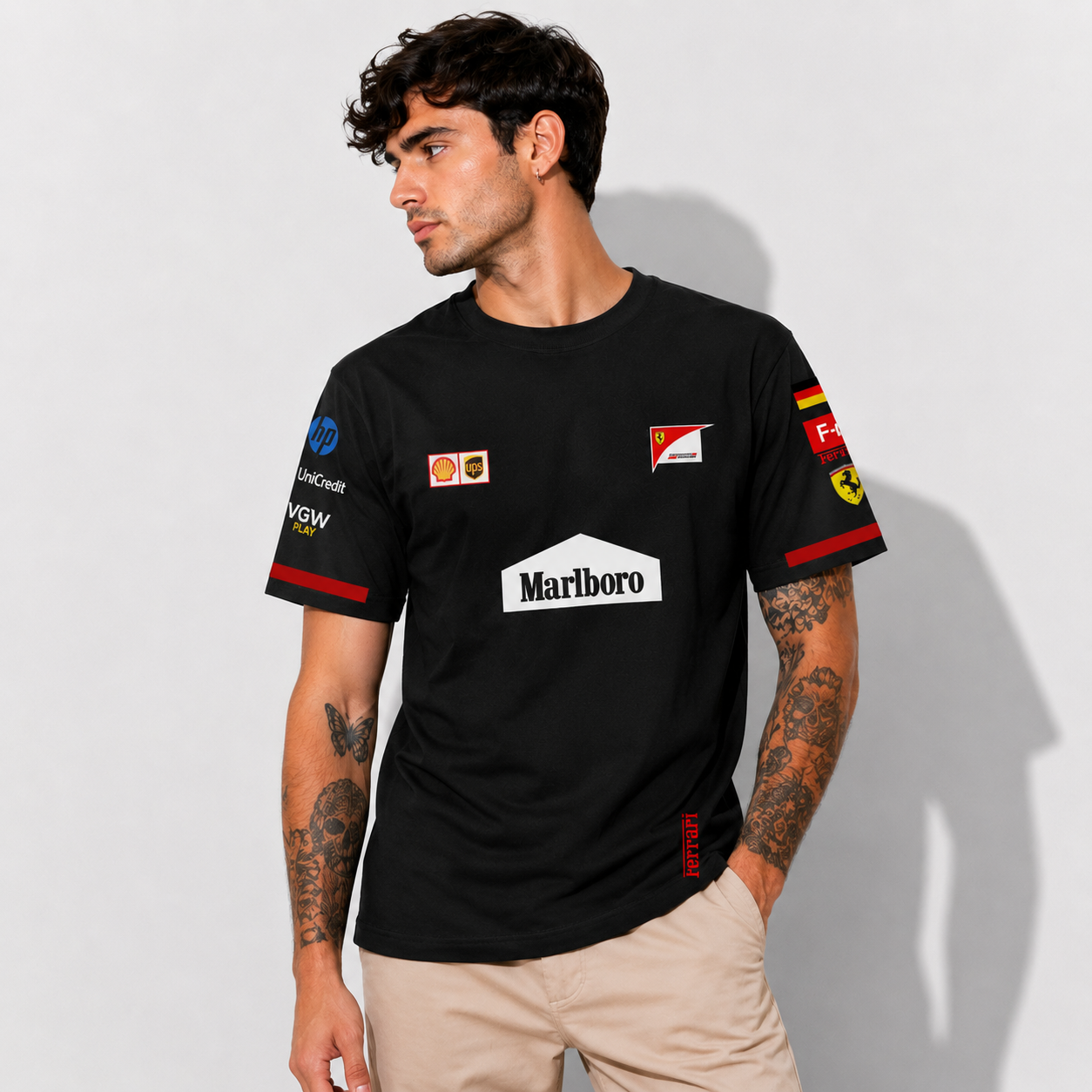 Ferrari-Scuderia Half Sleeve T-Shirt