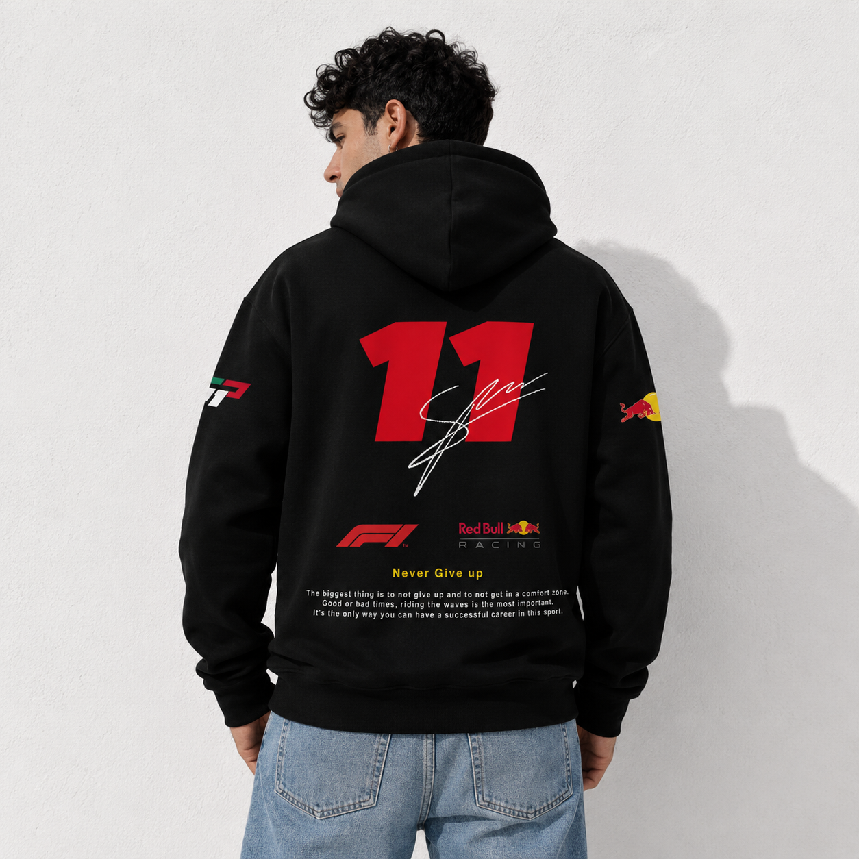 Red Ferrari Hoodie Black