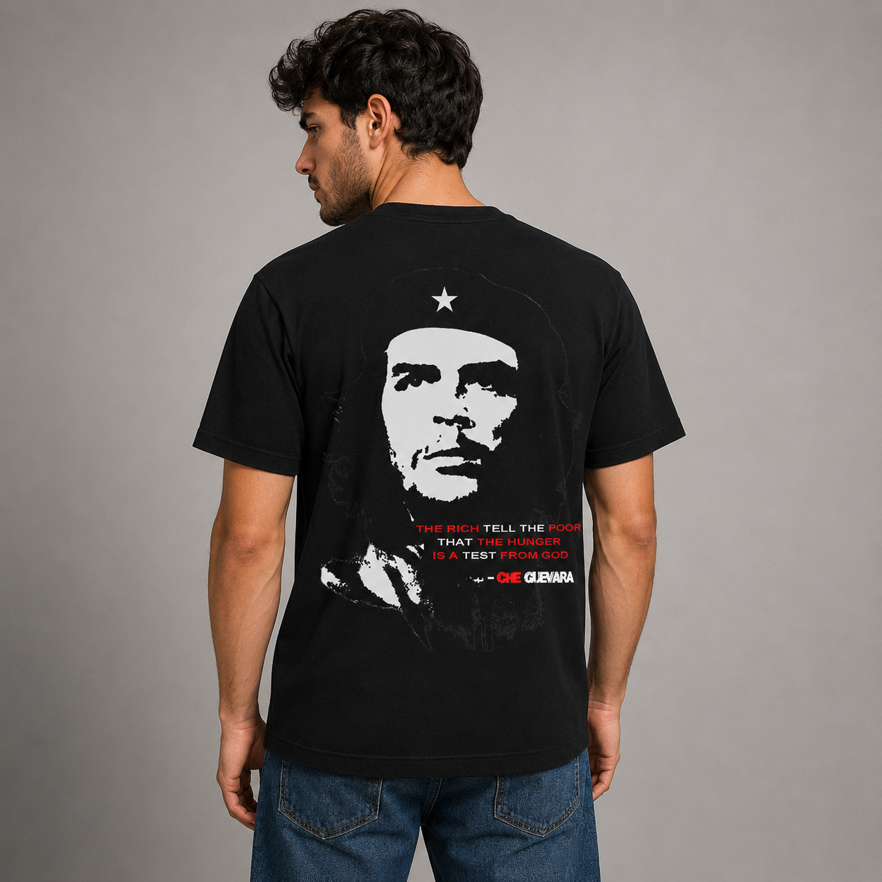 Rag Atheist Black Half Sleeve T-Shirt