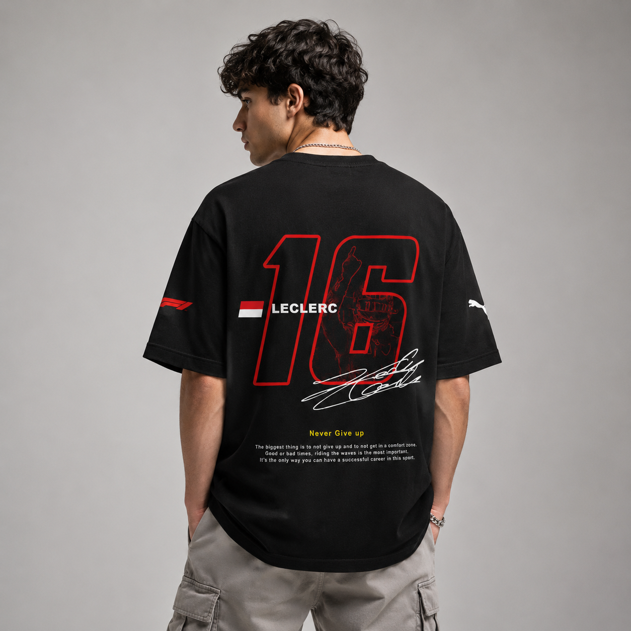 Motorsport Ferrari Leclerc 16 Oversized T-Shirts