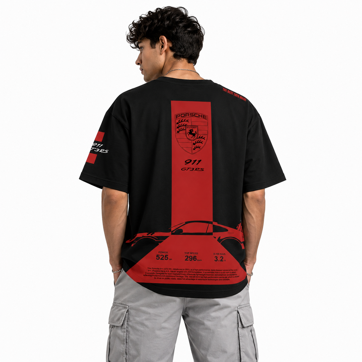 Porsche Motorsport Black Oversized T-Shirt