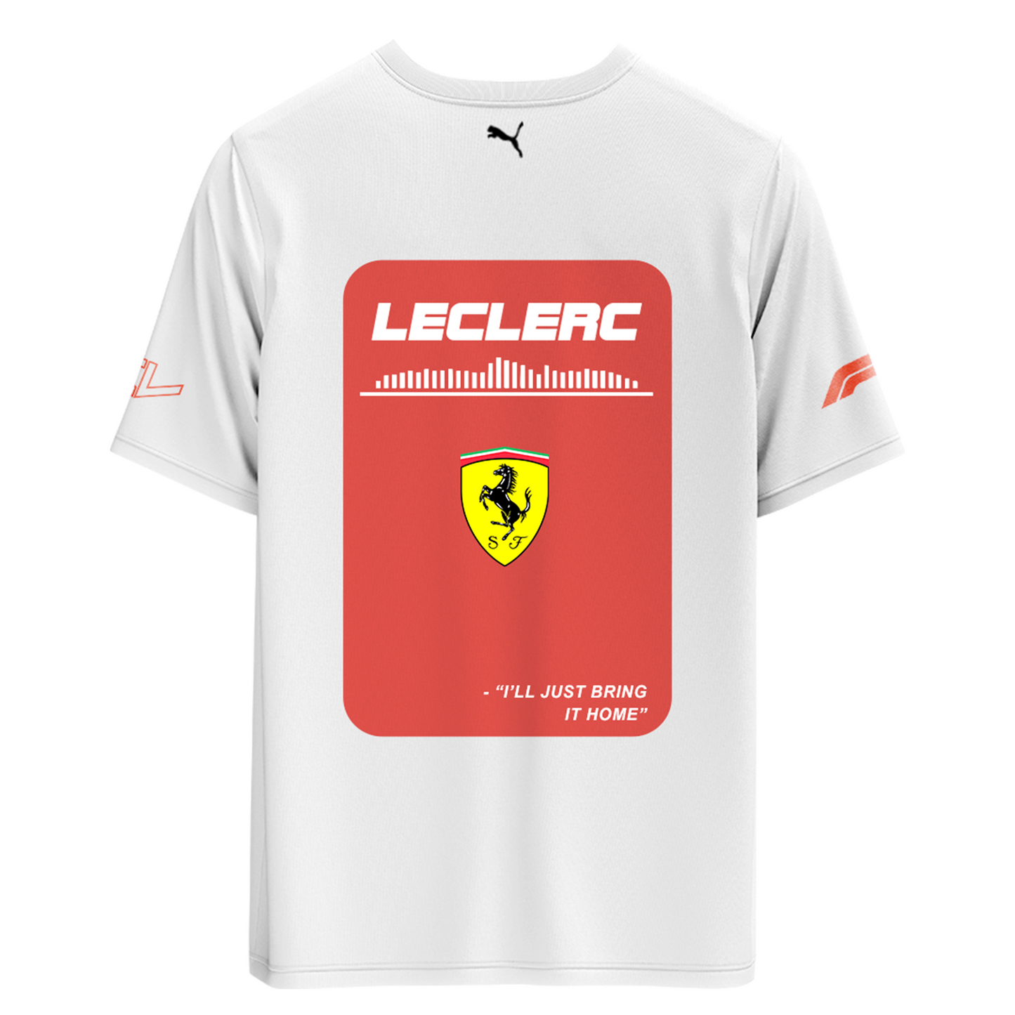 Rag Leclerc White Half Sleeve T-Shirt