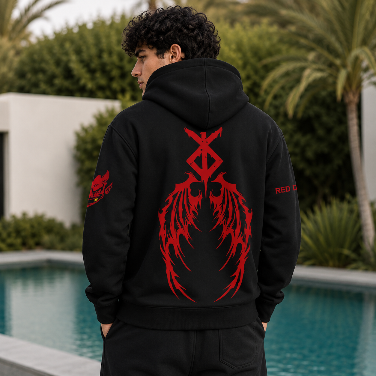 Rag Red Devil Black Hoodie