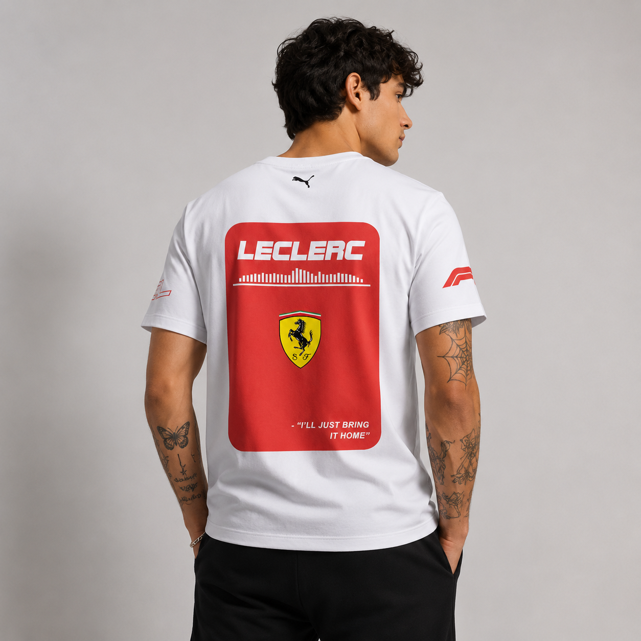 Rag Leclerc White Half Sleeve T-Shirt