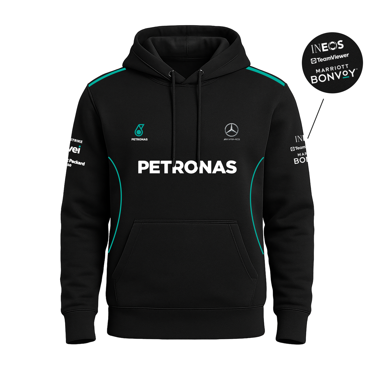Neon Mercedes-Benz Black Hoodie