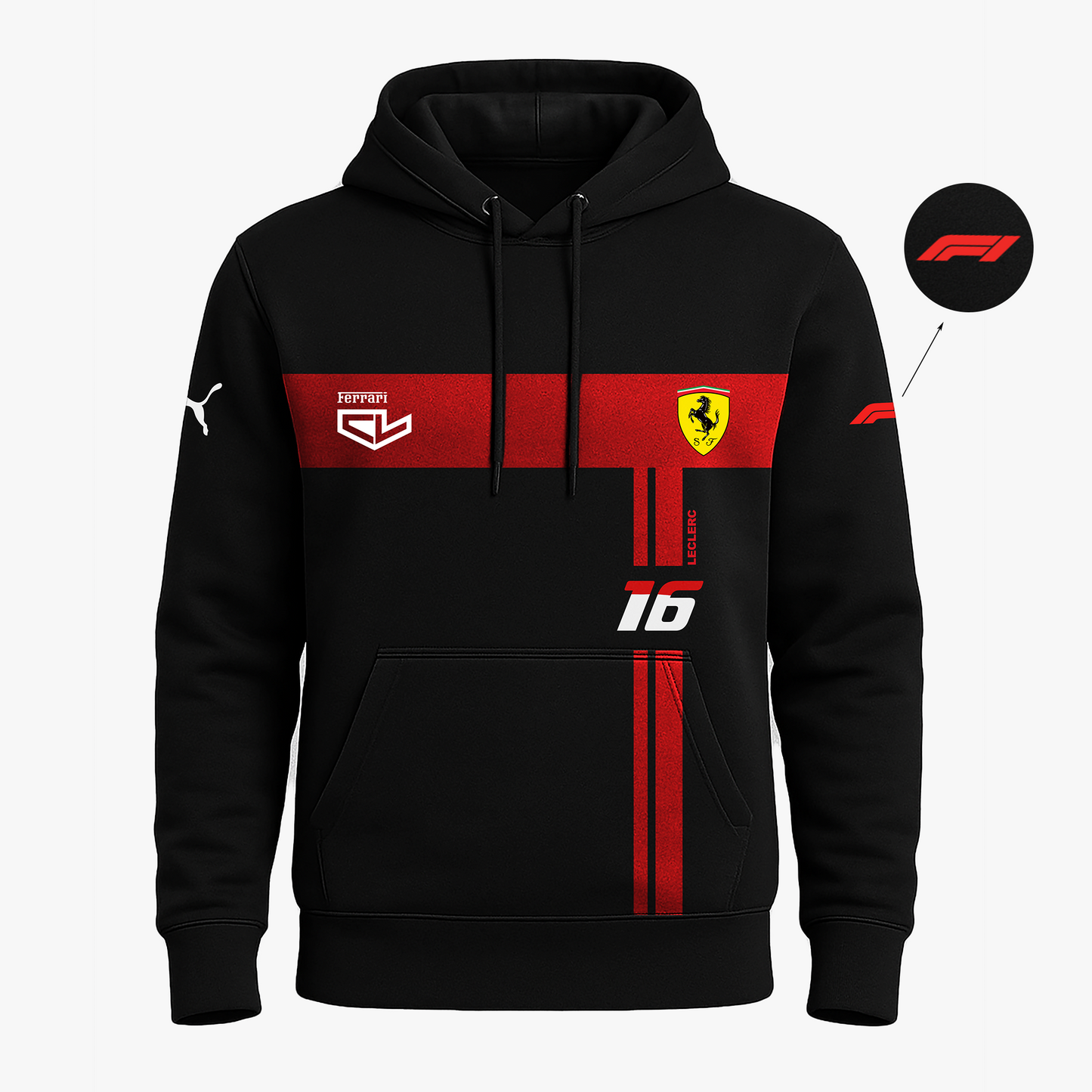 Motorsport Ferrari Leclerc 16 Hoodie