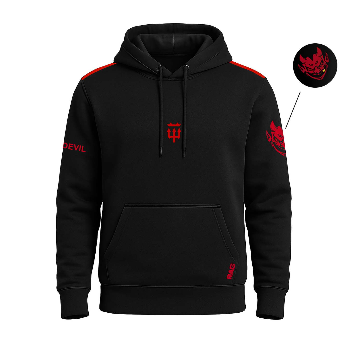 Rag Red Devil Black Hoodie