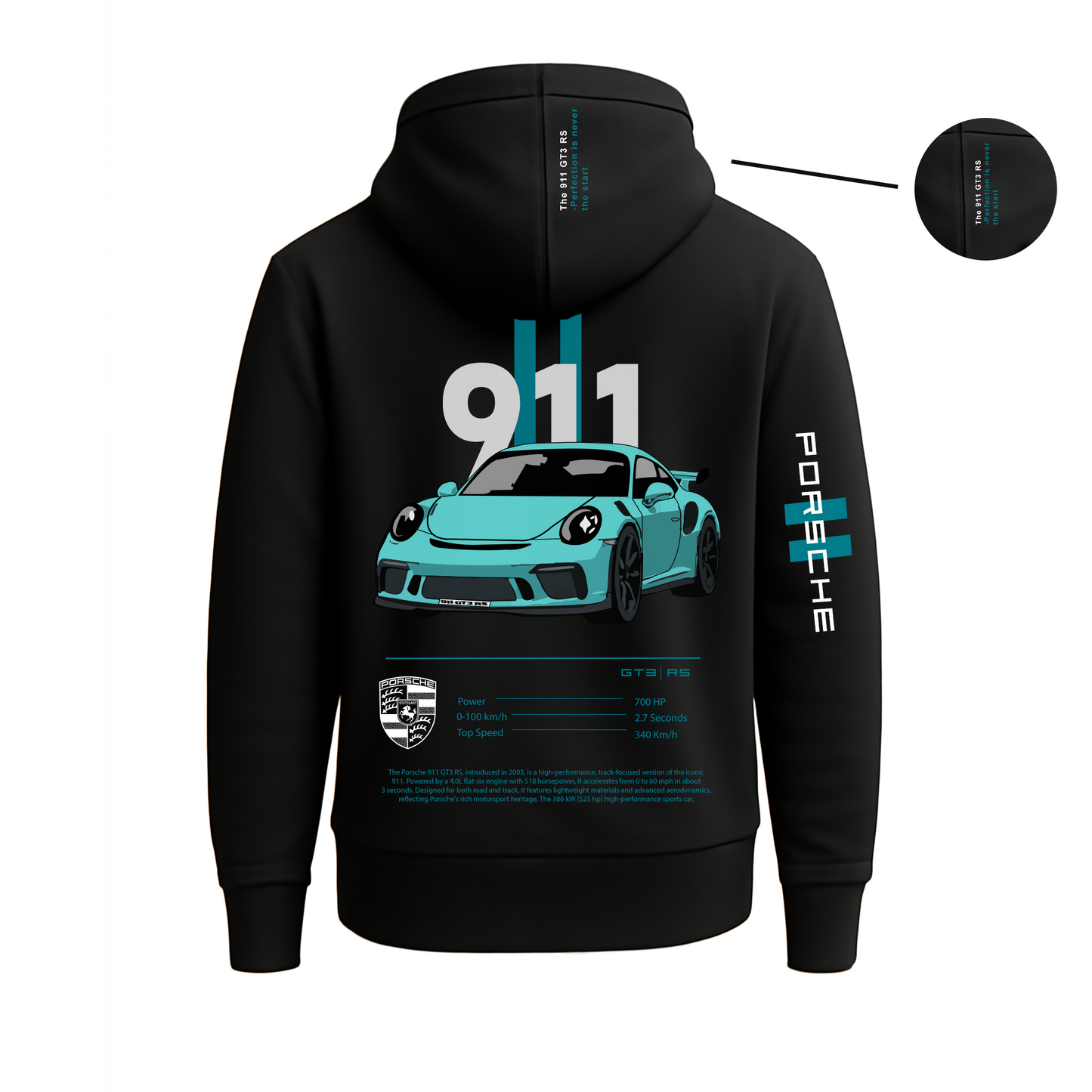 Porsche 911 Motorsport Black Hoodie