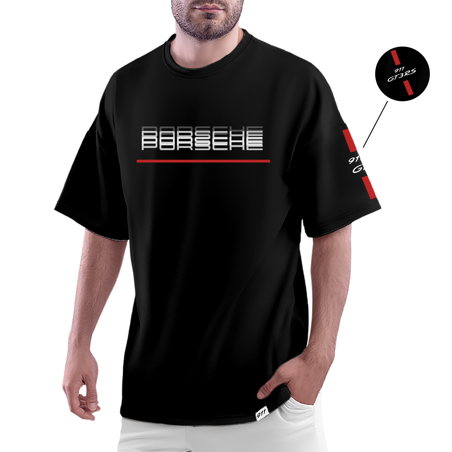 Porsche Motorsport Black Oversized T-Shirt
