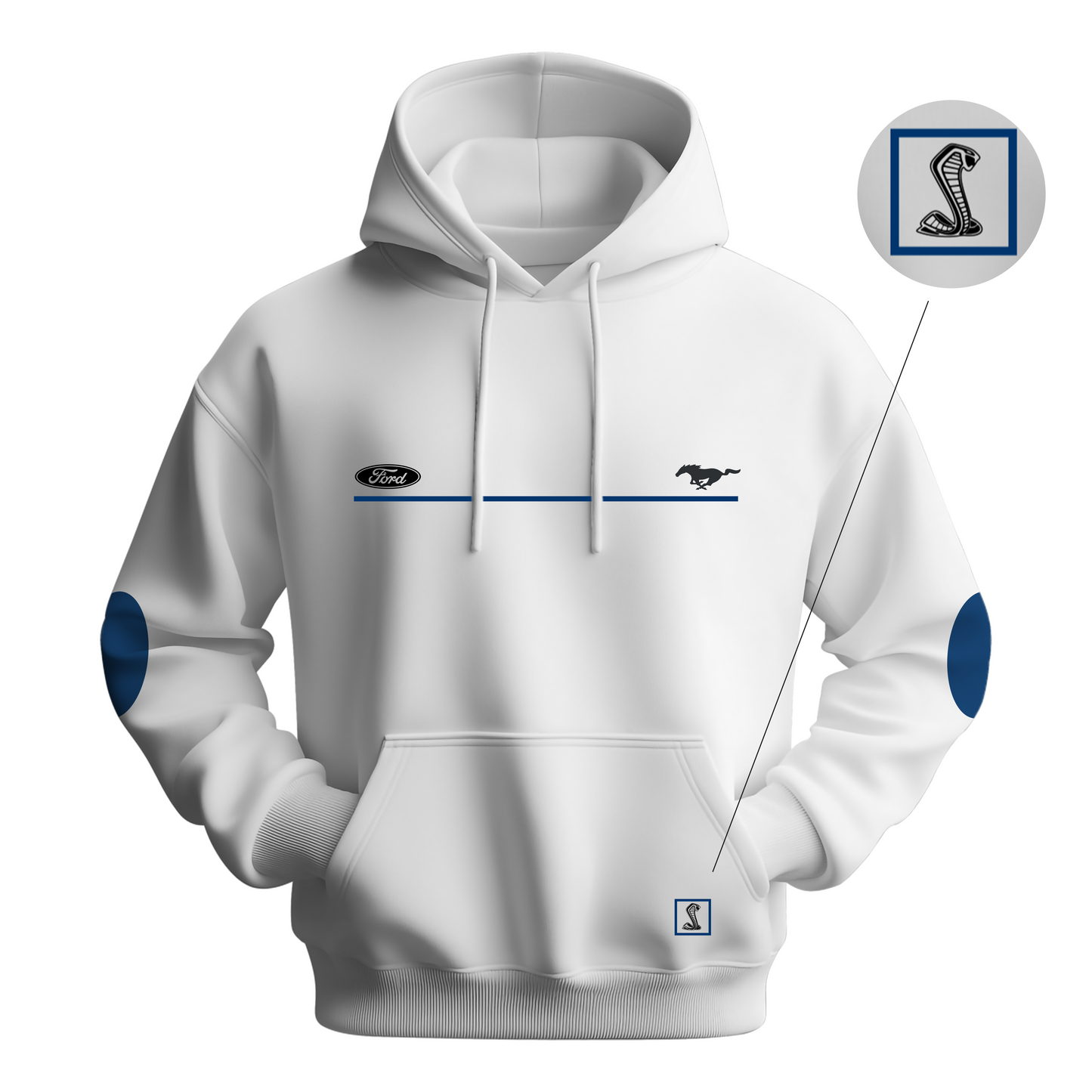 Rag Ford Motorsport White Hoodie