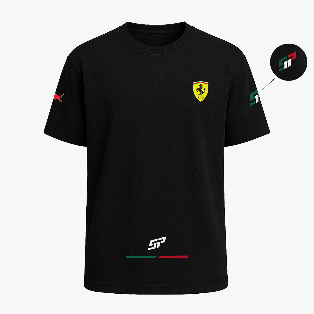 Red Ferrari Motorsport Half Sleeve T-Shirt
