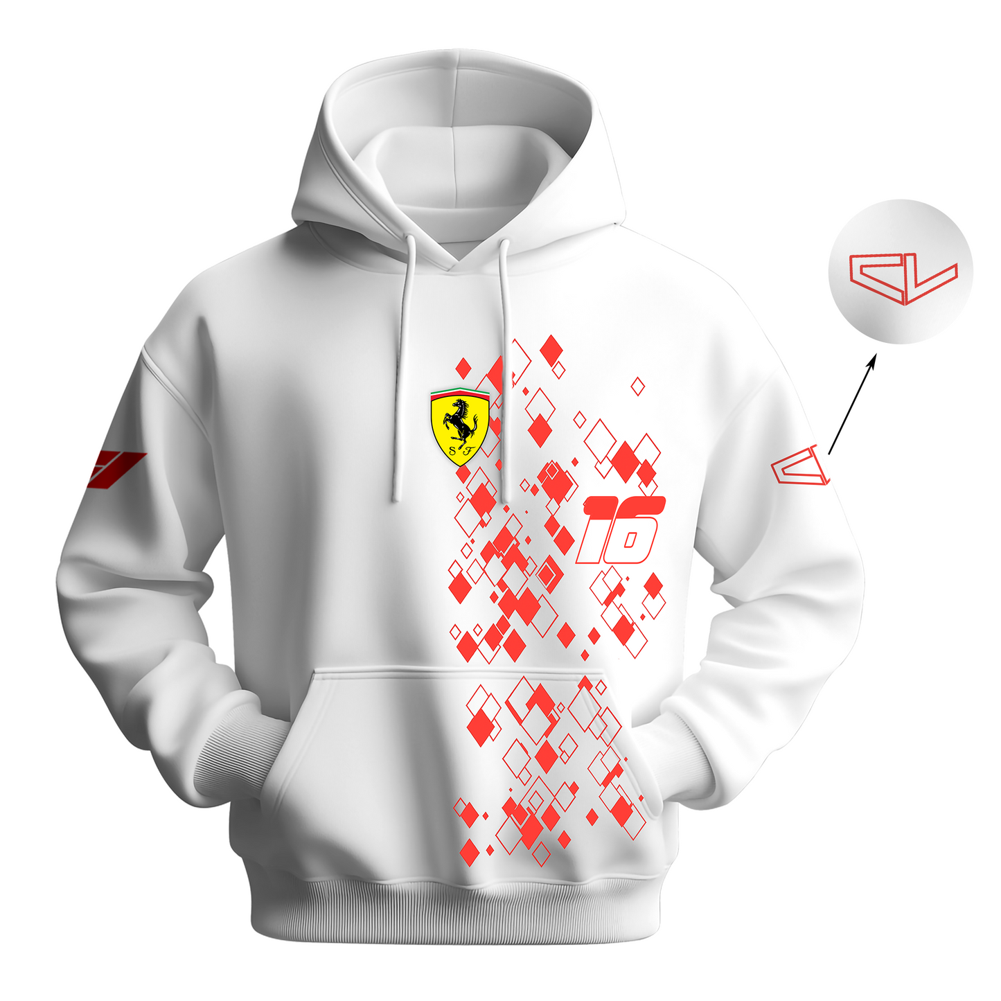 Rag Leclerc White Hoodie