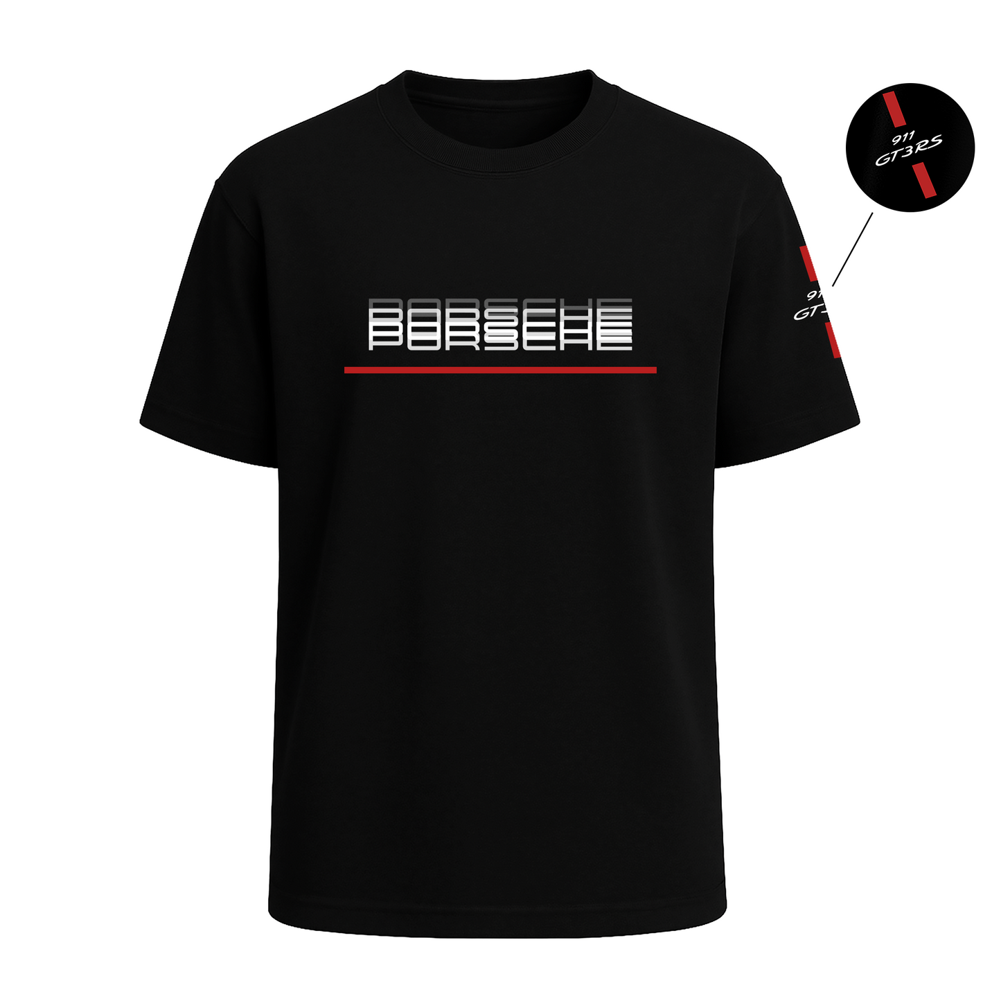 Porsche Motorsport Black Half Sleeve T-Shirt