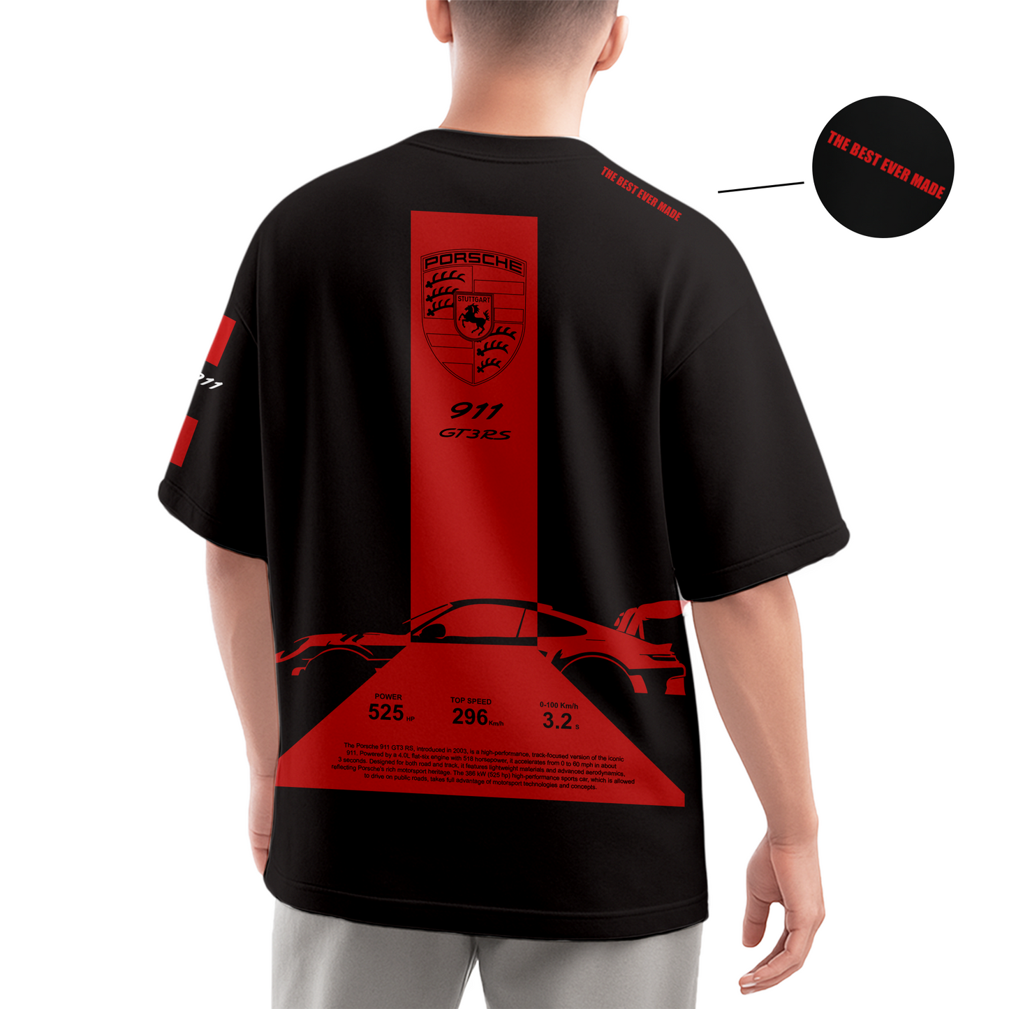 Porsche Motorsport Black Oversized T-Shirt