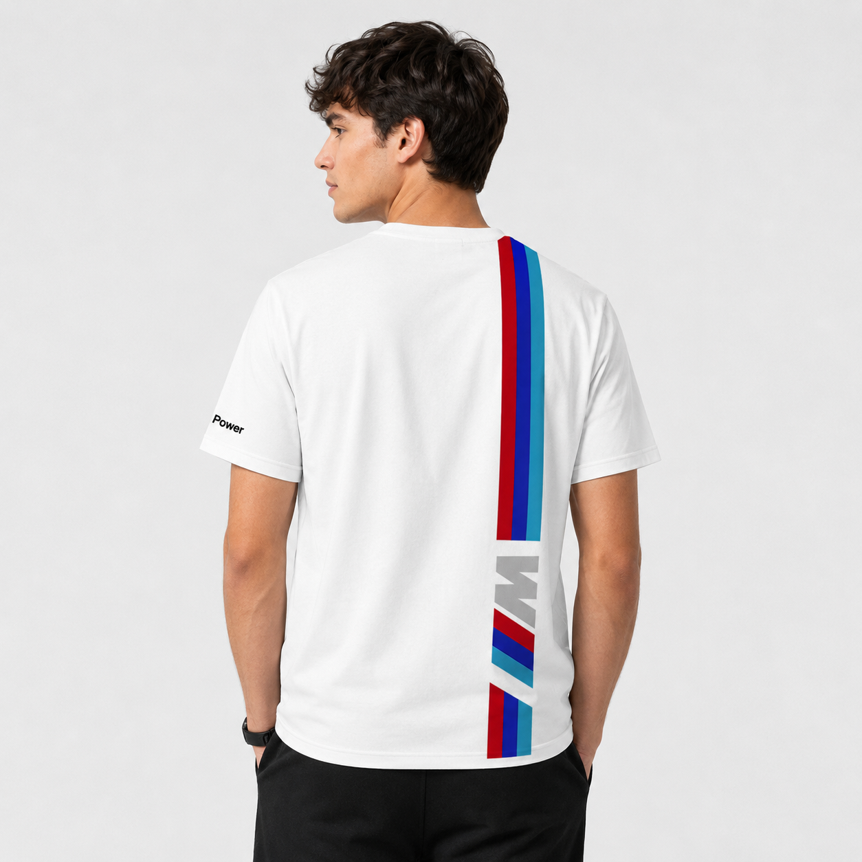 BMW High Density White Half Sleeve T-Shirt