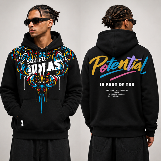Rag Squeeze Idea Black Hoodie